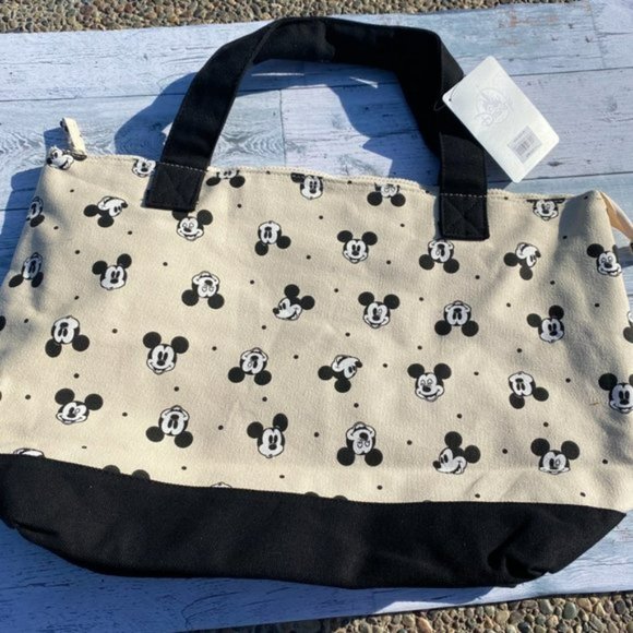 Mickey Mouse Cotton Canvas Tote Bag - Picture 1 of 5